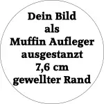 Muffin Aufleger 7,6 cm mit gewellten Rand